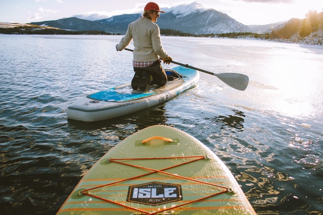 Kneeling on Paddle Board Before Standing Up