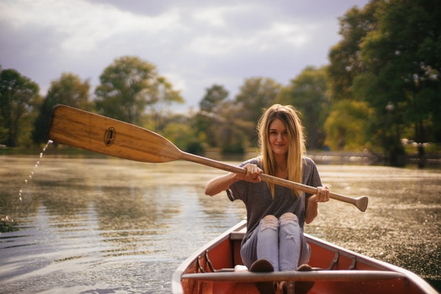 Wooden Canoe Paddle