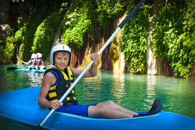 Kayaking with a Helmet On