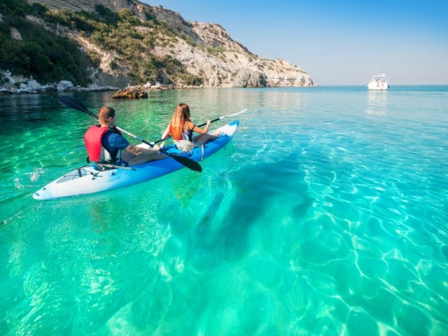 Practicing Kayaking With a Child