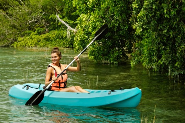 Kayaking Alone on a River