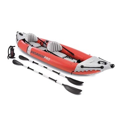 Intex Excursion Pro Inflatable Tandem Kayak - Best Tandem Fishing Kayak for Beginners and Those on a Budget