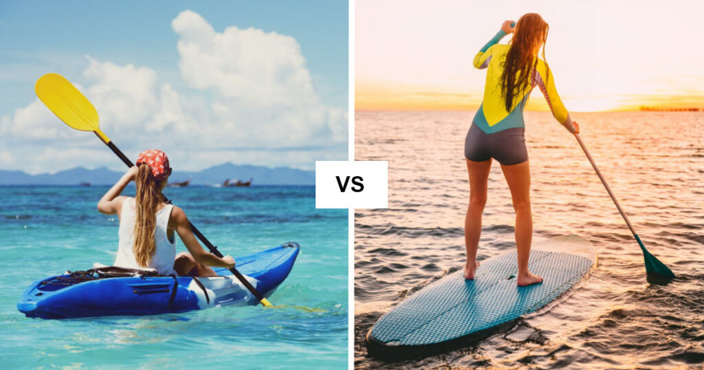 Kayak vs Paddleboard