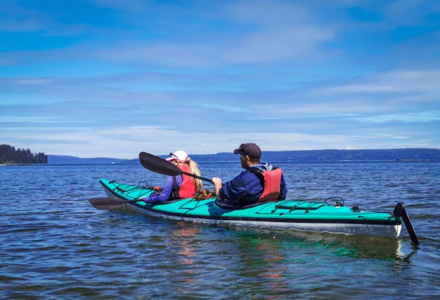 Tandem Ocean Kayak with a Rudder
